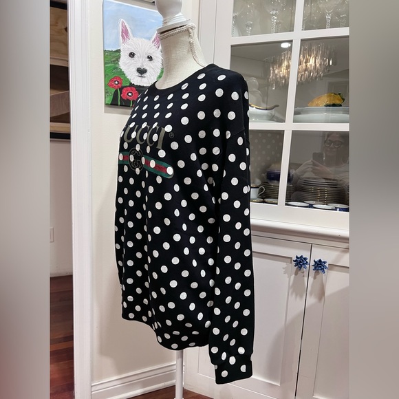Gucci Black Sweater with White Polka Dots - Picture 9 of 12